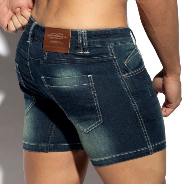 Short de la marque ES COLLECTION - Short Jean Dénim - bleu foncé - Ref : ESJ073 C502