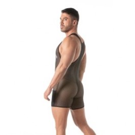 Body del marchio TOF PARIS - Body Tof Paris Mesh Circuit Wrestler Nero - Ref : TOF452N