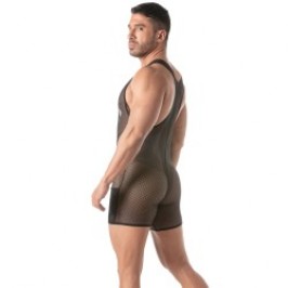 Body del marchio TOF PARIS - Body Tof Paris Mesh Circuit Wrestler Nero - Ref : TOF452N