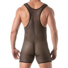 Body der Marke TOF PARIS - Tof Paris Mesh Circuit Wrestler Bodysuit Schwarz - Ref : TOF452N