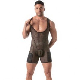 Body of the brand TOF PARIS - Tof Paris Mesh Circuit Wrestler Bodysuit Black - Ref : TOF452N