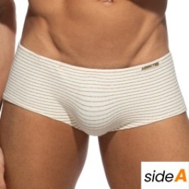 Calzoncillos Boxer, baño Shorty de la marca ADDICTED - Trunk de bain réversible Régal - beige - Ref : ADS340 C02