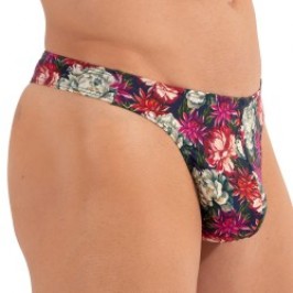 String de la marque HOM - G-String HOM Funky Styles - imprimé floral rose - ÉDITION LIMITÉE - Ref : 402895 40P0PI