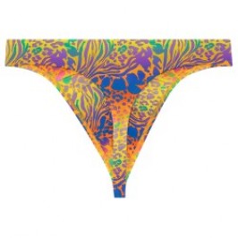 Tanga de la marca HOM - G-string HOM Funky Styles - Estampado Amarillo - Ref : 402895 40P0YE