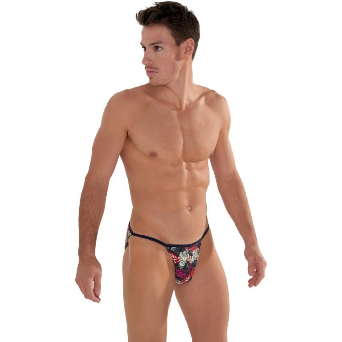 Slip der Marke HOM - Tanga HOM Funky Styles - Rosa Blumendruck - Ref : 402896 40P0PI