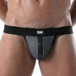 Cinturino Jock del marchio TOF PARIS - Jockstraps con cinturino a scatto 3D Tof Paris - Grigio - Ref : TOF472G