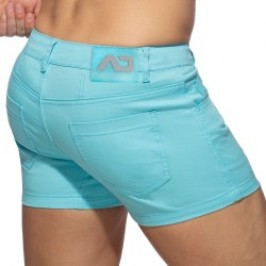 Short de la marque ADDICTED - Short d été 5 poches - turquoise - Ref : AD1195 C08