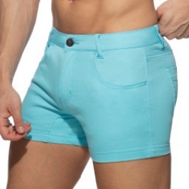 Short de la marque ADDICTED - Short d été 5 poches - turquoise - Ref : AD1195 C08