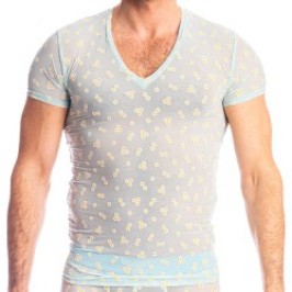 Manches courtes de la marque L HOMME INVISIBLE - Paradiso - T-Shirt Col V L Homme Invisible - Ref : MY73 PAR F21