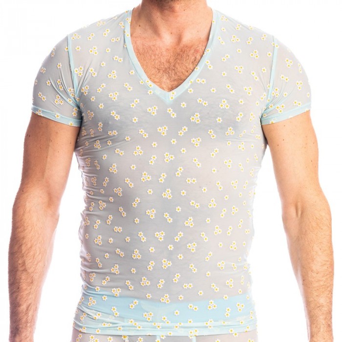 Manches courtes de la marque L HOMME INVISIBLE - Paradiso - T-Shirt Col V L Homme Invisible - Ref : MY73 PAR F21