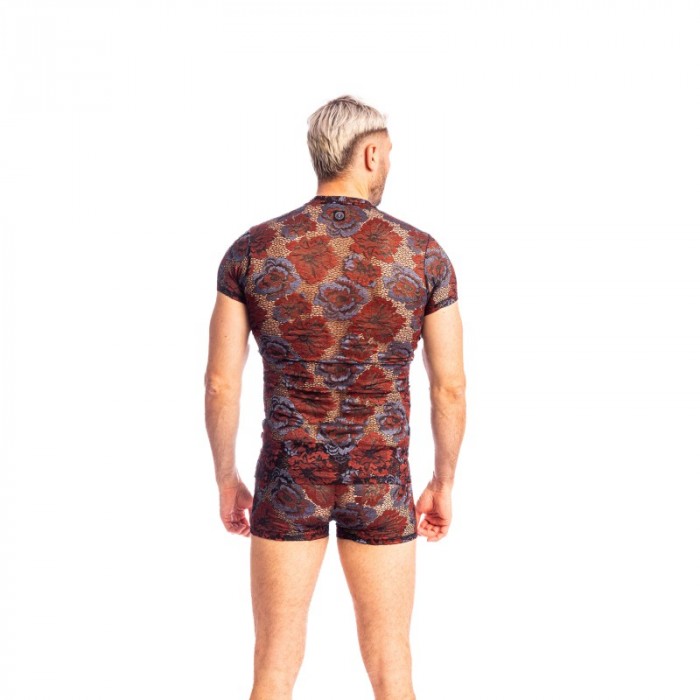 Kurze Ärmel der Marke L HOMME INVISIBLE - Reverie Florale - T-Shirt mit V-Ausschnitt L Homme Invisible - Ref : MY73 REV RB9