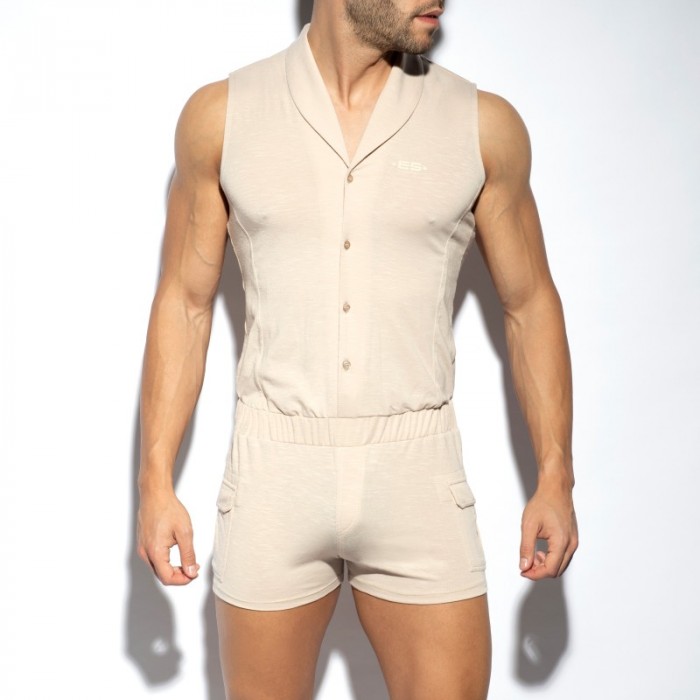 Loungewear de la marque ES COLLECTION - Sleeveless bodysuit - beige - Ref : SP257 C28