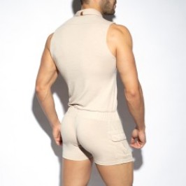 Loungewear de la marque ES COLLECTION - Sleeveless bodysuit - beige - Ref : SP257 C28