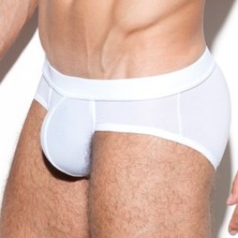 Slip, Tanga de la marque ES COLLECTION - Slip seconde peau couleur blanc - Ref : UN274 C01