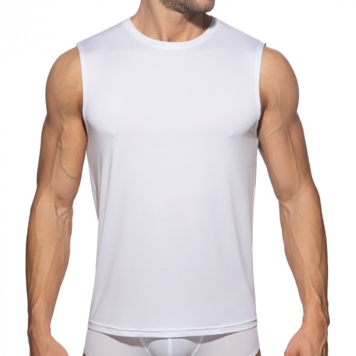 Débardeur de la marque ADDICTED - VELOZ DRY TANK TOP - Blanc - Ref : AD1328 C01