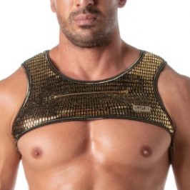 Harness of the brand TOF PARIS - Glitter Zippered Pocket Harness - Gold - Ref : TOF503O