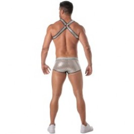 Harness of the brand TOF PARIS - Glitter Bulldog Harness Tof Paris - Silver - Ref : TOF504A