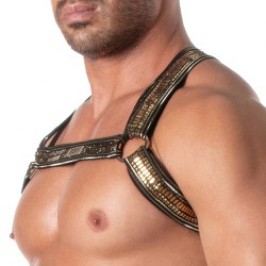 Harness of the brand TOF PARIS - Glitter Bulldog Harness Tof Paris - Gold - Ref : TOF504O