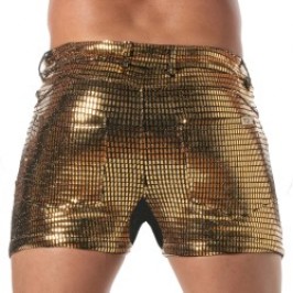 Kurze der Marke TOF PARIS - Glitter 5-Pocket-Shorts mit mittlerem Oberschenkel Tof Paris - Gold - Ref : TOF505O