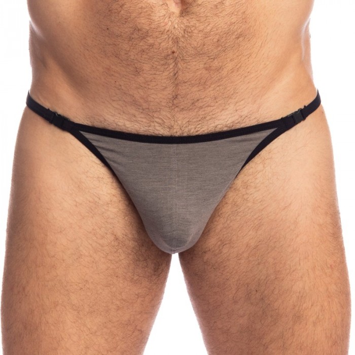 Thong of the brand L HOMME INVISIBLE - Soft Touch Thong Striptease L Homme Invisible - Grey - Ref : UW21X SOF GC1