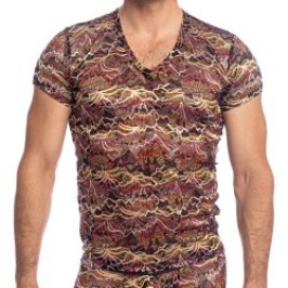 Opulento T shirt col V...