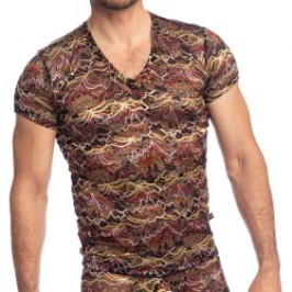 Kurze Ärmel der Marke L HOMME INVISIBLE - Opulento T-Shirt mit V-Ausschnitt L Homme Invisible - Ref : MY73 OPU 001