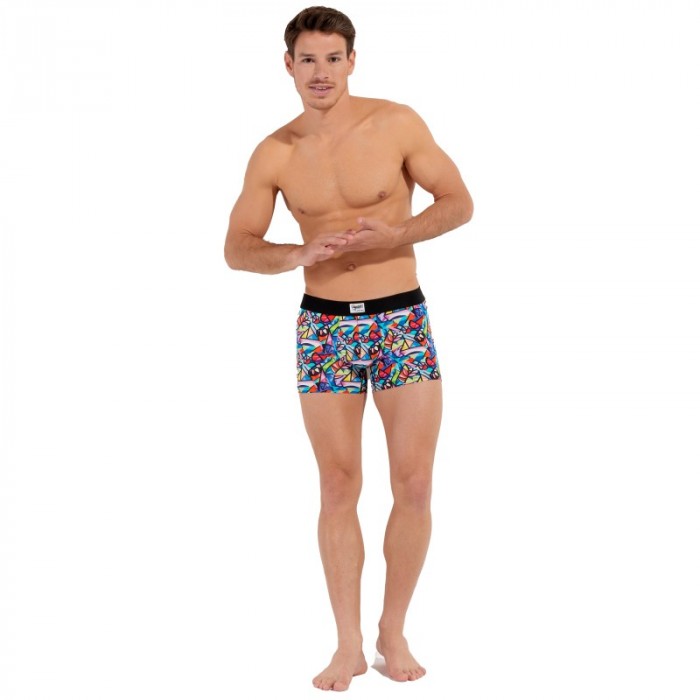 Pantaloncini boxer, Shorty del marchio HOM - Boxer Idylle in edizione limitata HOM x Julien Raynaud - Ref : 402997 P023