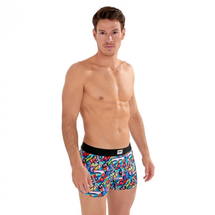 Shorts Boxer, Shorty de la marca HOM - Bóxer Idylle de edición limitada HOM x Julien Raynaud - Ref : 402997 P023