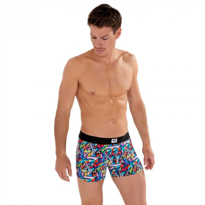 Pantaloncini boxer, Shorty del marchio HOM - Boxer Idylle in edizione limitata HOM x Julien Raynaud - Ref : 402997 P023