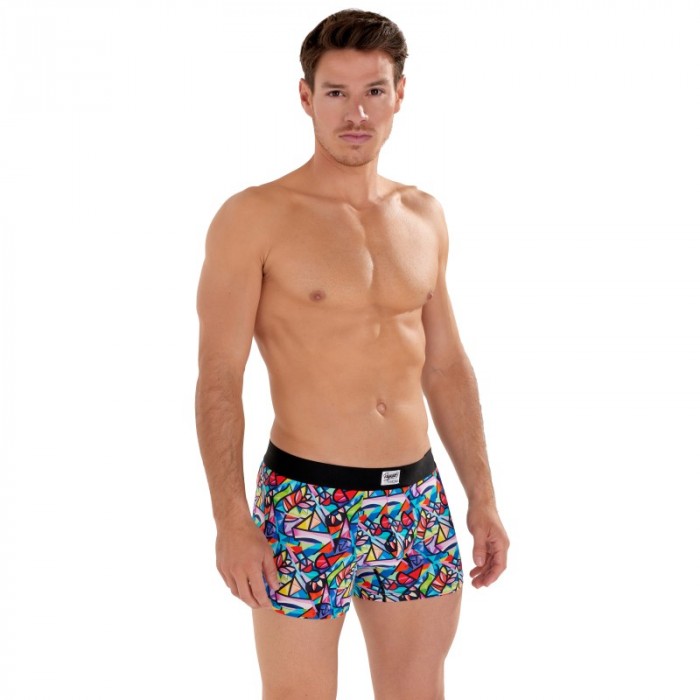 Pantaloncini boxer, Shorty del marchio HOM - Boxer Idylle in edizione limitata HOM x Julien Raynaud - Ref : 402997 P023