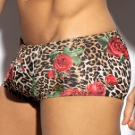 Boxershorts, Shorty der Marke ES COLLECTION - Trunk roses - Noir - Ref : UN616 C10