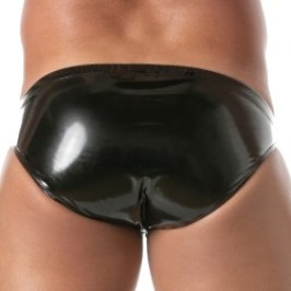 Slip del marchio TOF PARIS - Bikini con zip Vinyl Tof Paris - Nero - Ref : TOF493N