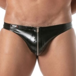 Brief of the brand TOF PARIS - Zip-Up Bikini Vinyl Tof Paris - Black - Ref : TOF493N