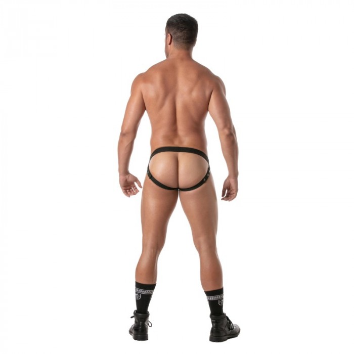 Jock strap de la marque TOF PARIS - Jockstraps à Boutons-Pression Vinyl Tof Paris - Noir - Ref : TOF497N