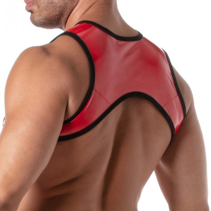 Harness of the brand TOF PARIS - Zippered Harness Vinyl Tof Paris - Red - Ref : TOF501R