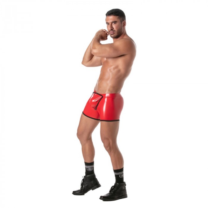 Boxershorts, Shorty der Marke TOF PARIS - Leicht zugängliche Boxershorts Vinyl Tof Paris - Rot - Ref : TOF495R