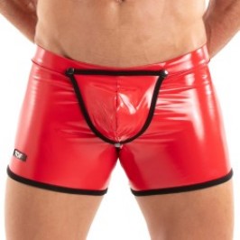 Shorts Boxer, Shorty de la marca TOF PARIS - cBóxers de fácil acceso Vinyl Tof Paris - Rojo - Ref : TOF495R