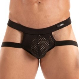 Suspensorios de la marca TOF PARIS - Jockstrap Temptation de microfibra Tof Paris - Negro - Ref : TOF524N