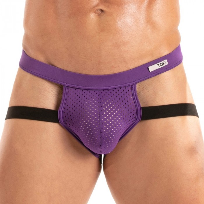 Jock strap de la marque TOF PARIS - Jockstrap Tentation en Microfibre Tof Paris - Violet - Ref : TOF524V