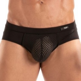 Slip de la marca TOF PARIS - Calzoncillo de microfibra Tentation Tof Paris - Negro - Ref : TOF522N