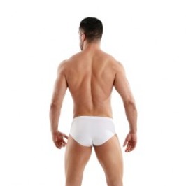 Slip de la marca TOF PARIS - Calzoncillo de microfibra Tentation Tof Paris - Blanco - Ref : TOF522B