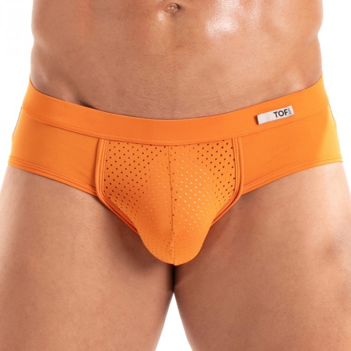 Slip, Tanga de la marque TOF PARIS - Slip Tentation en microfibre Tof Paris - Orange - Ref : TOF522O