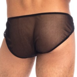 Slip, Tanga de la marque QURIOSÉ - Sheer Sensations - Micro Slip Quriosé - Ref : QU01 MES BLK