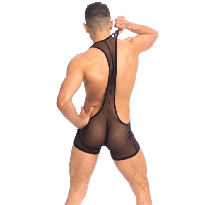 Body de la marca QURIOSÉ - Sheer sensations - Body Singlet Quriosé - Ref : BD02 MES BLK