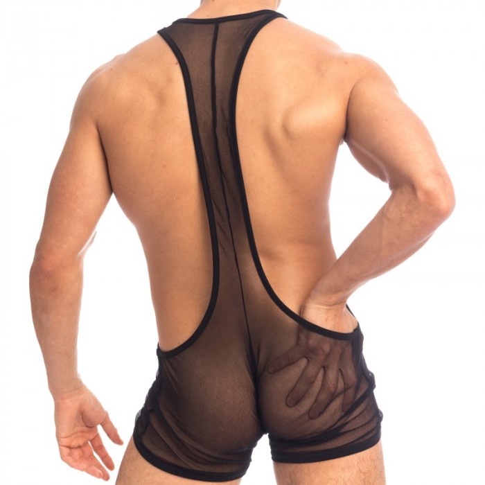 Body de la marca QURIOSÉ - Sheer sensations - Body Singlet Quriosé - Ref : BD02 MES BLK