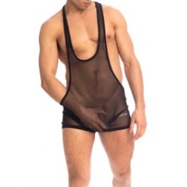 Body de la marca QURIOSÉ - Sheer sensations - Body Singlet Quriosé - Ref : BD02 MES BLK