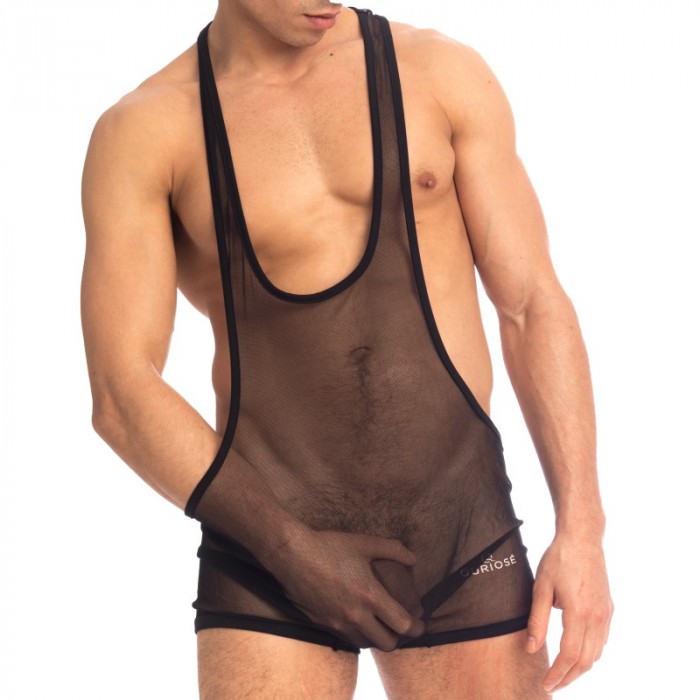 Body de la marca QURIOSÉ - Sheer sensations - Body Singlet Quriosé - Ref : BD02 MES BLK