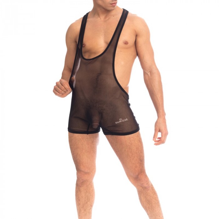 Body de la marca QURIOSÉ - Sheer sensations - Body Singlet Quriosé - Ref : BD02 MES BLK