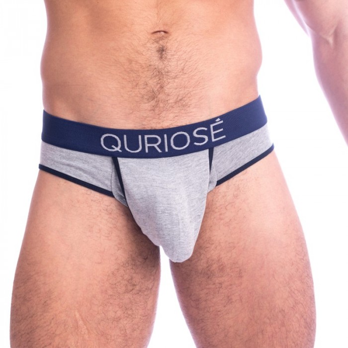 Slip, Tanga de la marque QURIOSÉ - Let Me Out Gris - Slip Quriosé - Ref : QU21 TWO GC21