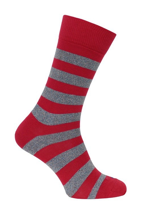 Red striped sock: Socks for man brand Labonal for sale online at lu